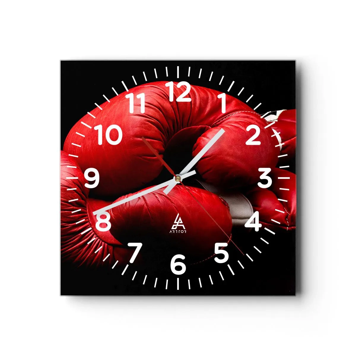 Reloj de pared - Reloj de vidrio - La emoción del combate quedó atrás - 40x40 cm