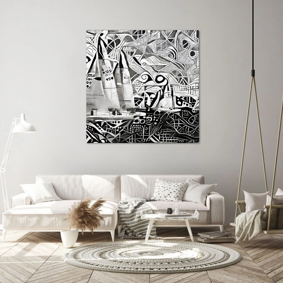 Cuadro sobre lienzo - Impresión de Imagen - Entre las olas - 30x30 cm