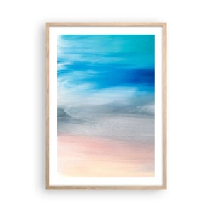 Póster en marco roble claro - Elementos: aire - 50x70 cm