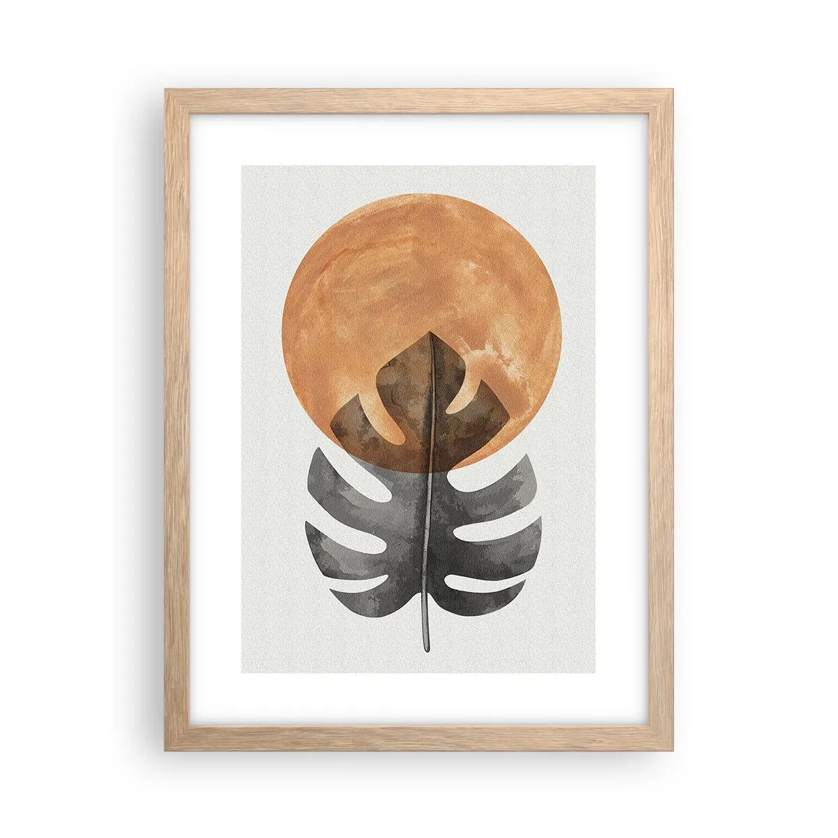 Póster en marco roble claro - Siempre el sol - 30x40 cm