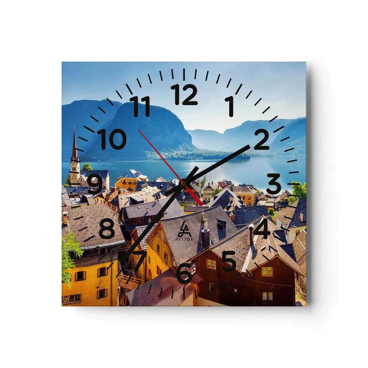 Reloj de pared - Reloj de vidrio - No podría ser más pintoresco - 30x30 cm