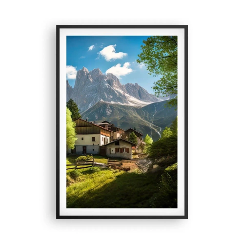 Póster en marco negro - Idilio alpino - 61x91 cm
