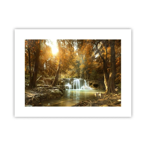 Póster - Una cascada en el parque - 40x30 cm