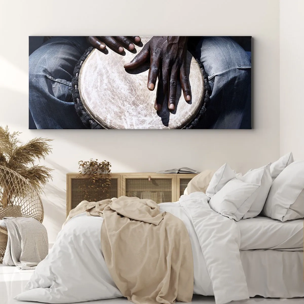 Cuadro sobre lienzo - Impresión de Imagen - Vive a tu ritmo - 100x40 cm