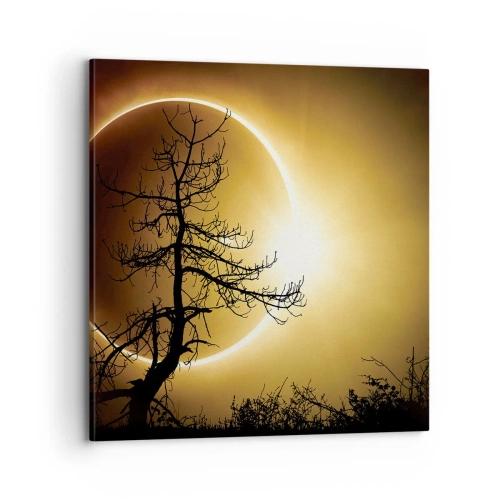 Cuadro sobre lienzo - Impresión de Imagen - Eclipse total - 70x70 cm