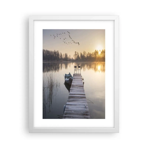 Póster en marco blanco - Volveré en un rato - 30x40 cm