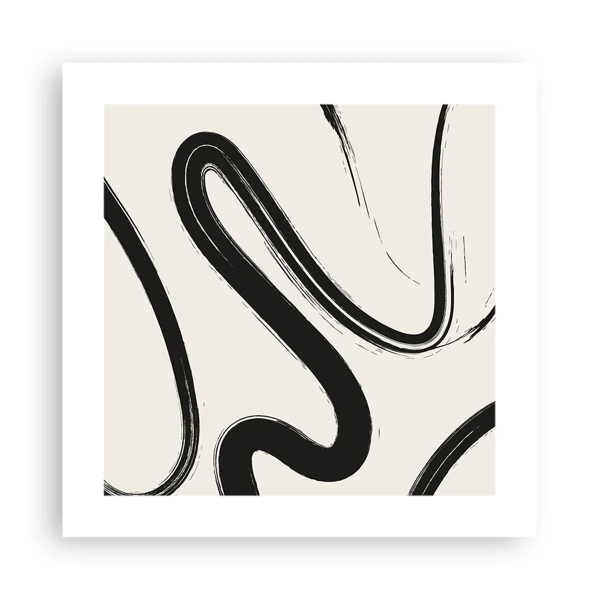 Póster - Fantasía en blanco y negro - 40x40 cm