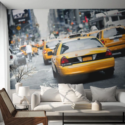Fotomural personalizado Premium Sand - Solo en esta ciudad - Ciudad, Nueva York, Taxi