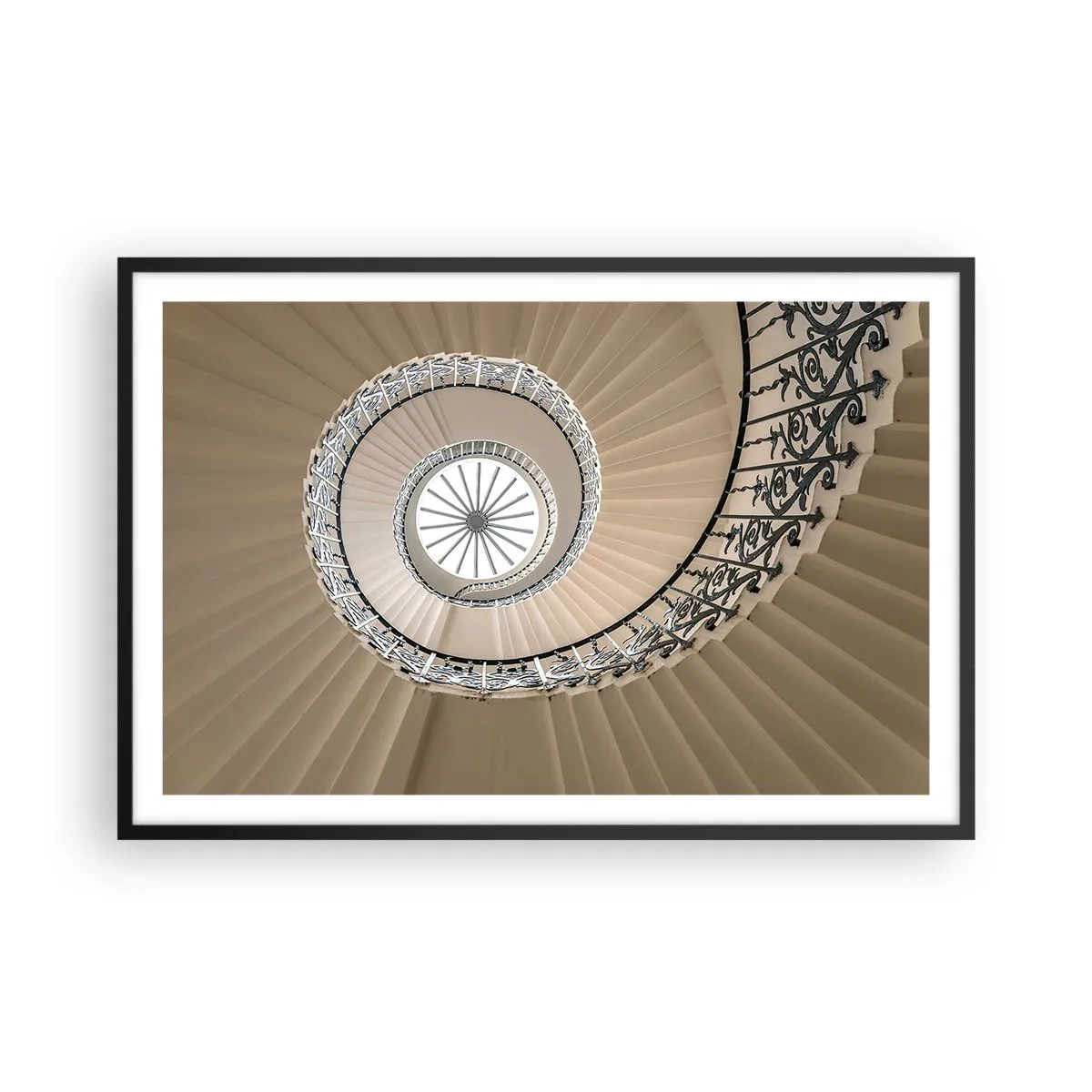 Póster en marco negro - En el interior de una concha - 91x61 cm