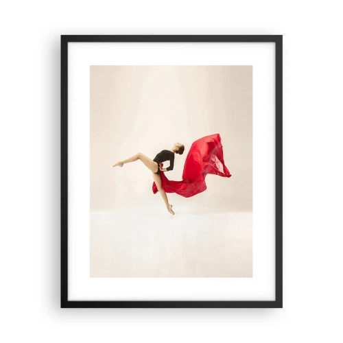 Póster en marco negro - Rojo y negro - 40x50 cm