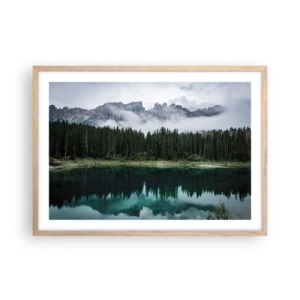 Póster en marco roble claro - Calla, calla, no despertemos al agua dormida.... - 70x50 cm