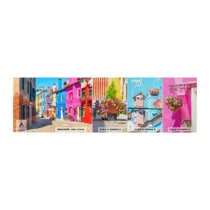 Muestra de fotomural Premium Canvas - Pueblo colorido - Ciudad, Italia, Arquitectura - 100x30 cm