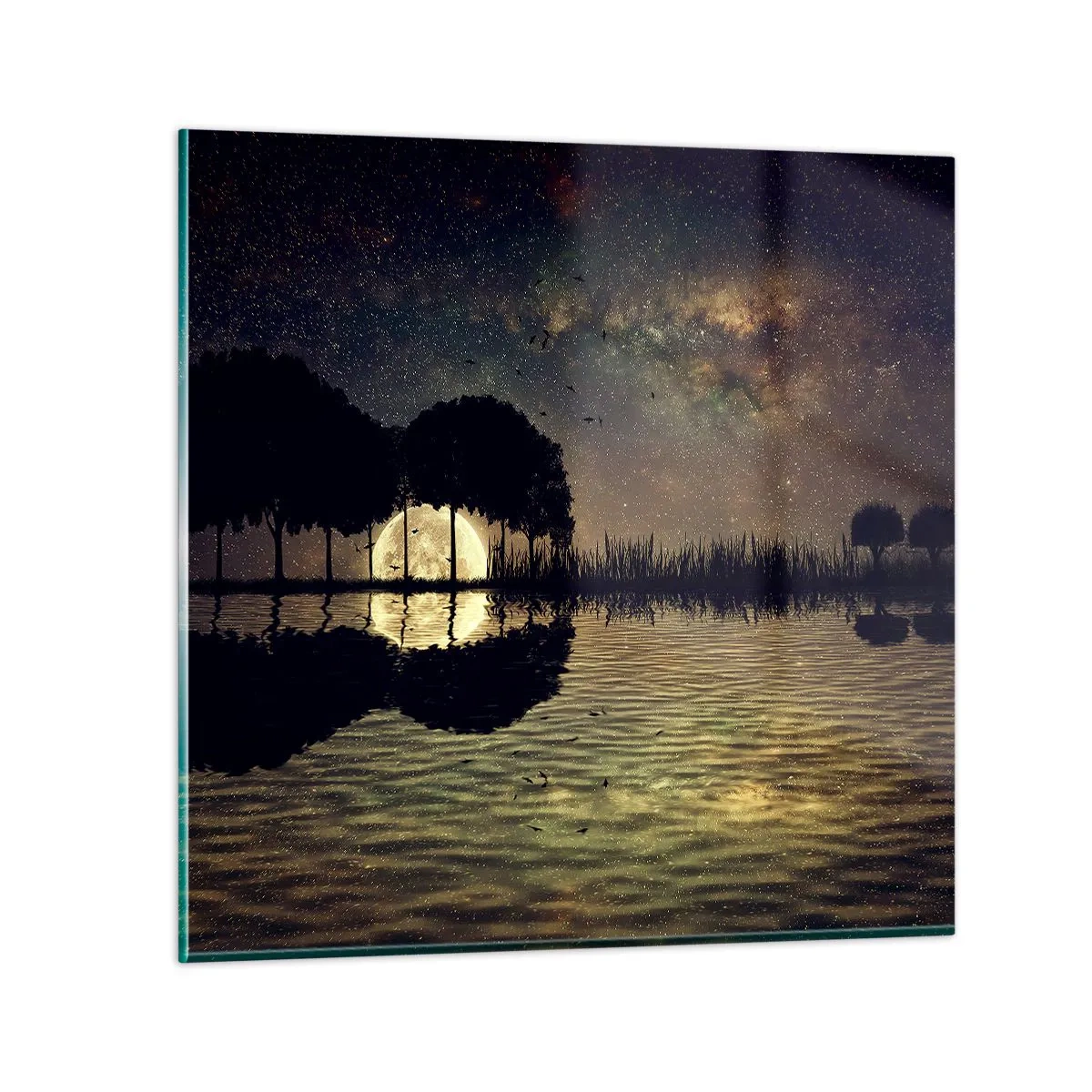 Cuadro sobre vidrio - Impresiones sobre Vidrio - Noche en el fin del mundo - 60x60 cm