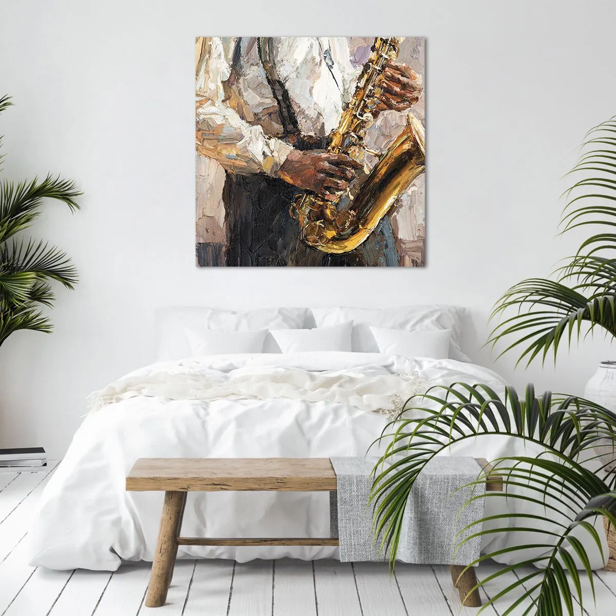 Cuadro sobre lienzo - Impresión de Imagen - Llegó el momento del solo - 70x70 cm