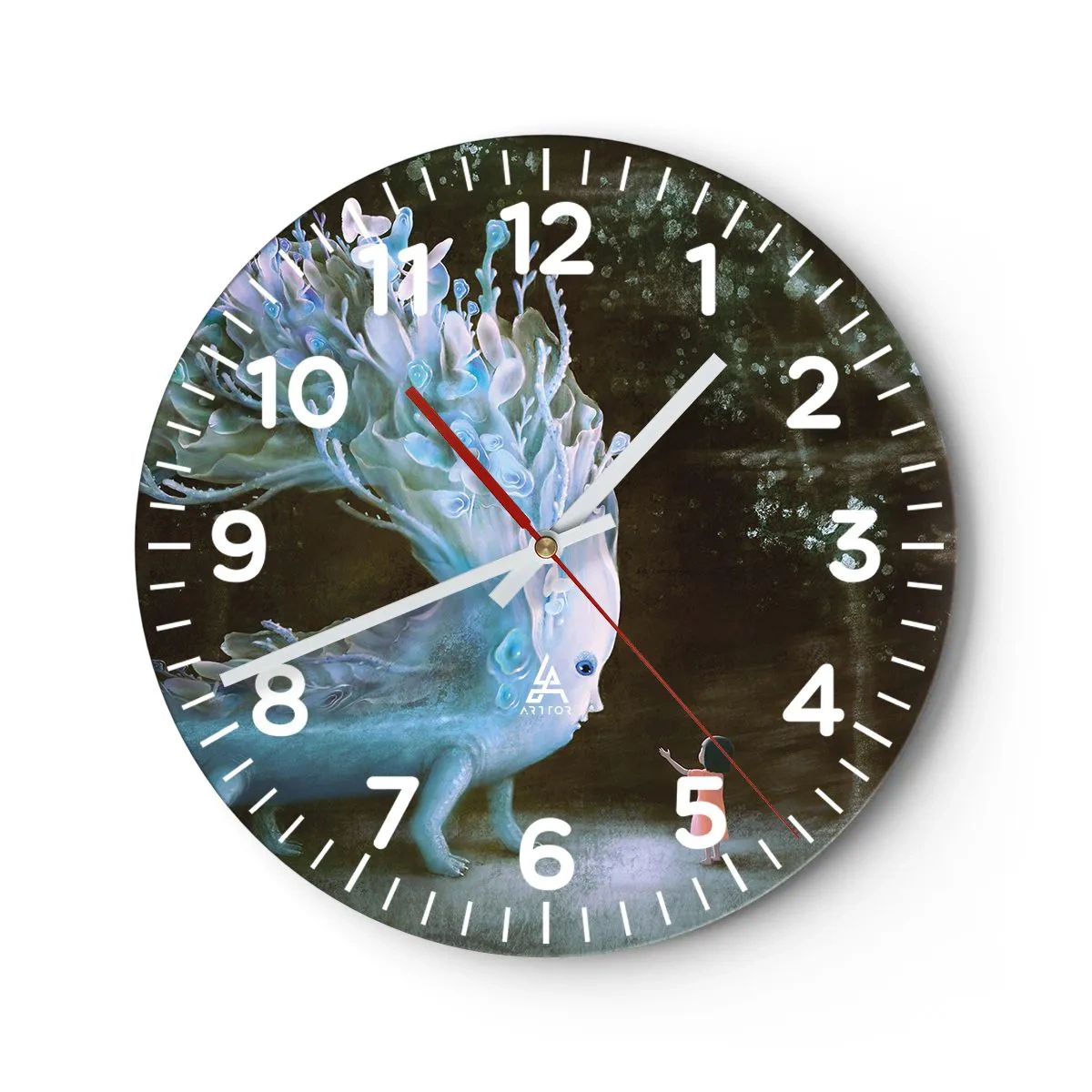 Reloj de pared - Reloj de vidrio - Una reunión fantástica - 30x30 cm