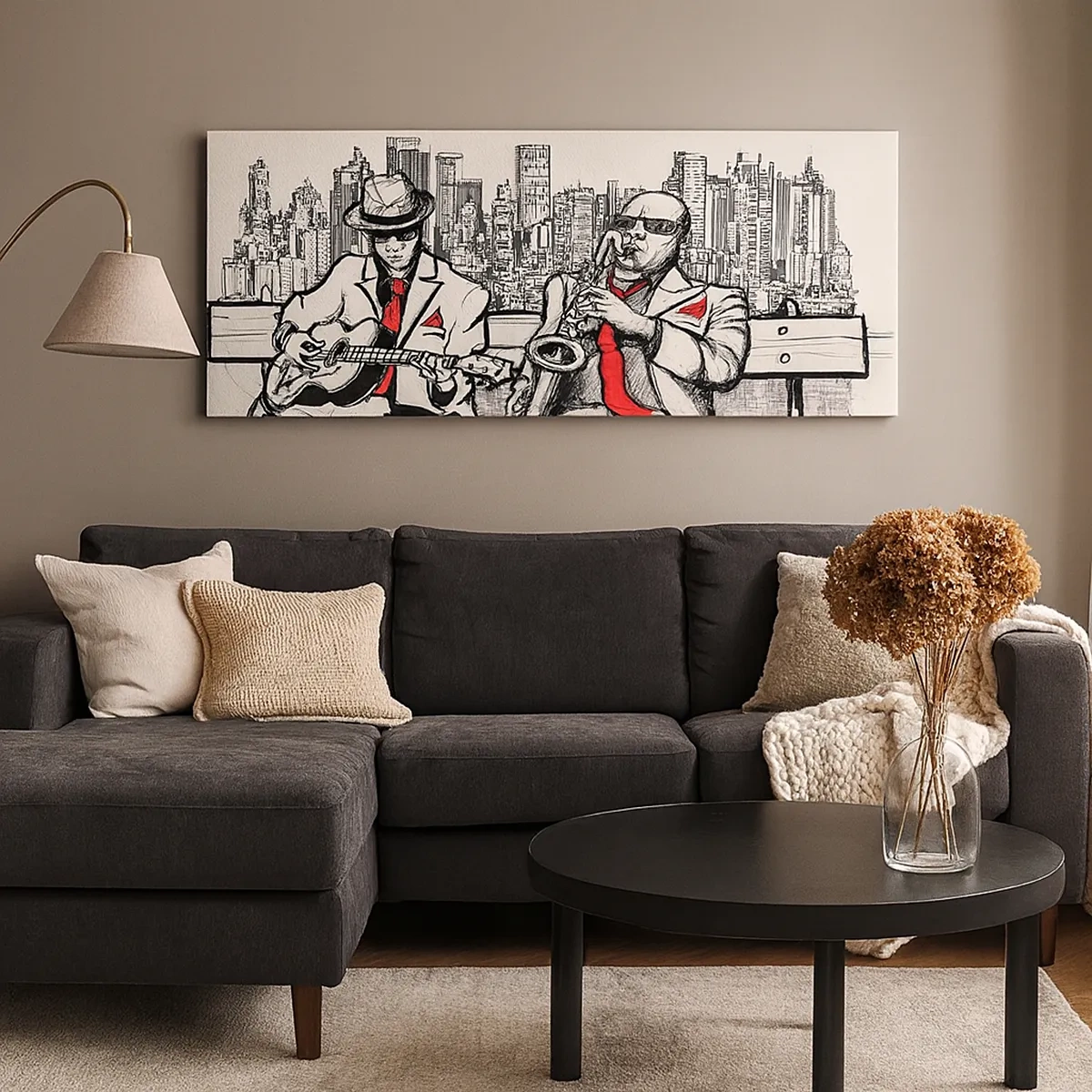 Cuadro sobre lienzo - Impresión de Imagen - Improvisación en Nueva York - 30x30 cm