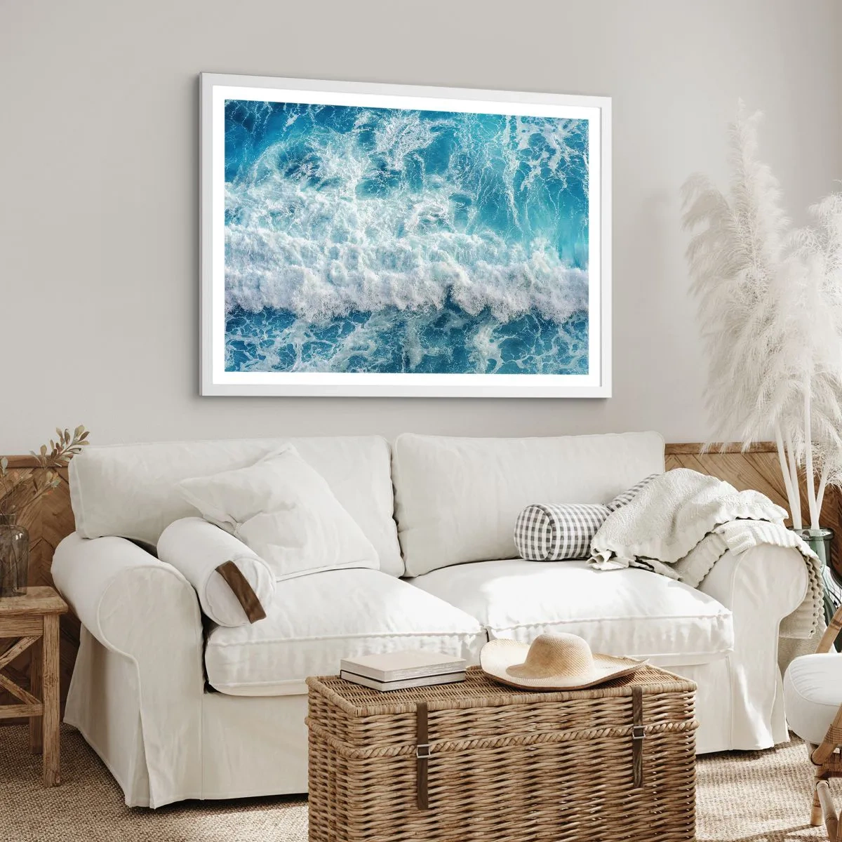 Póster en marco blanco - Alegre y con mucho brío - 70x50 cm