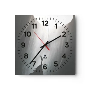 Reloj de pared - Reloj de vidrio - Siempre hay una salida - 30x30 cm