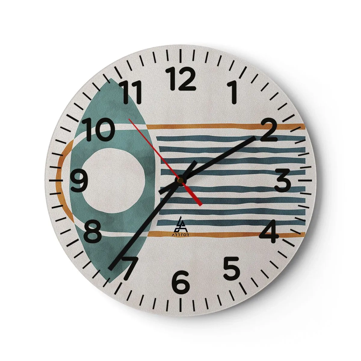 Reloj de pared - Reloj de vidrio - Signos y rituales - 30x30 cm