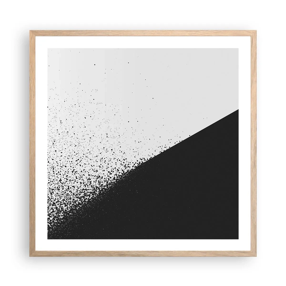 Póster en marco roble claro - Cada vez más rápido, cada vez más alto - 60x60 cm