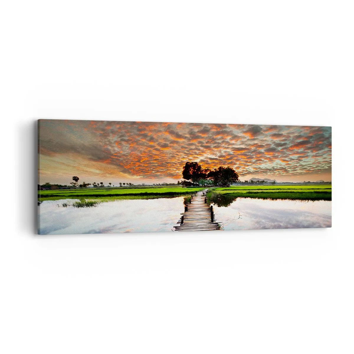 Cuadro sobre lienzo - Impresión de Imagen - Extiende tus brazos - respira  - 90x30 cm