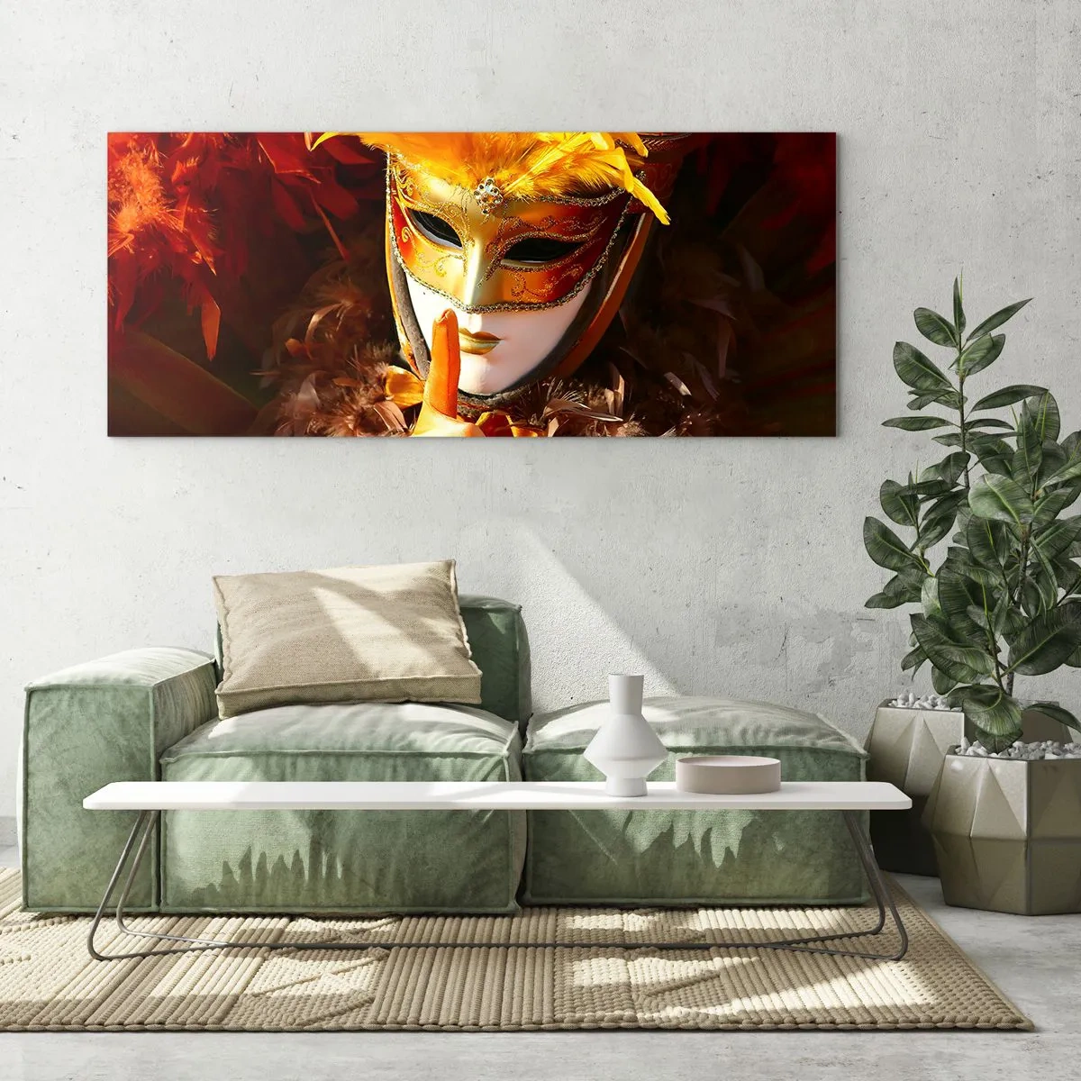 Cuadro sobre vidrio - Impresiones sobre Vidrio - El misterio es parte del juego - 90x30 cm