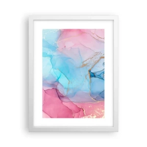 Póster en marco blanco - Reuniones y encuentros de colores - 30x40 cm