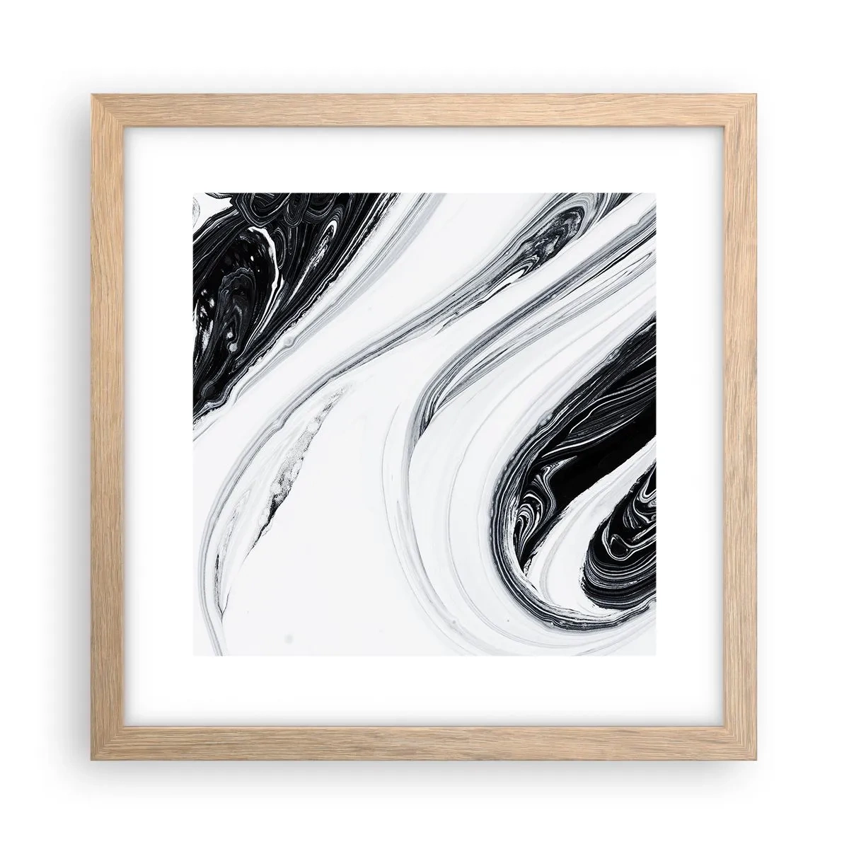 Póster en marco roble claro - Combinando opuestos - 30x30 cm