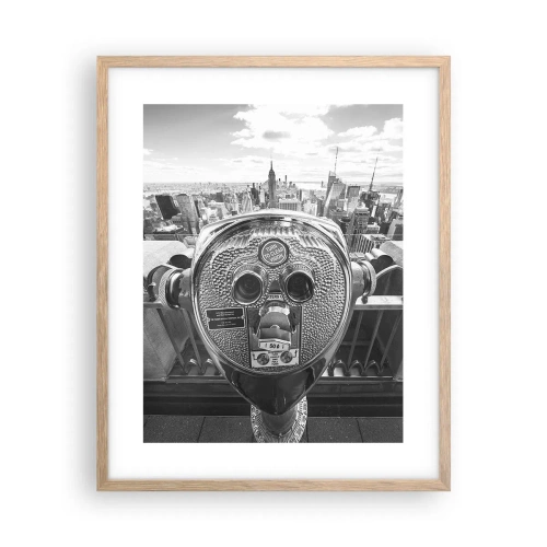 Póster en marco roble claro - Sobre la ciudad - 40x50 cm