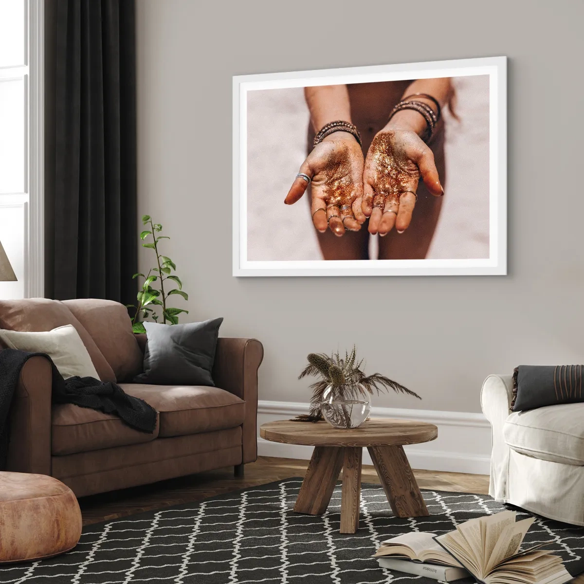 Póster en marco blanco - Un regalo para ti - 100x70 cm