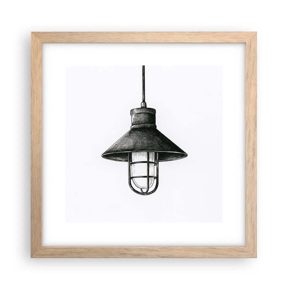 Póster en marco roble claro - Como hace años... - 30x30 cm