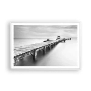 Póster en marco blanco - Lejos - 91x61 cm