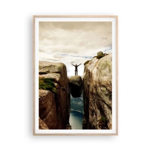 Póster en marco roble claro - ¿Cómo estoy? - 70x100 cm