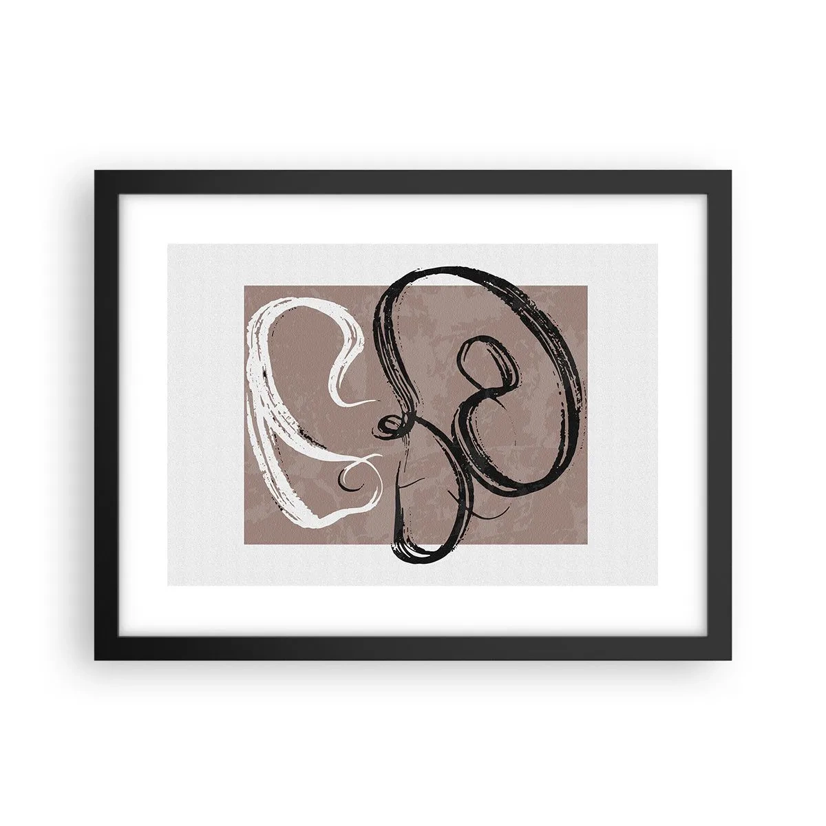 Póster en marco negro - Composición: la búsqueda de la plenitud - 40x30 cm