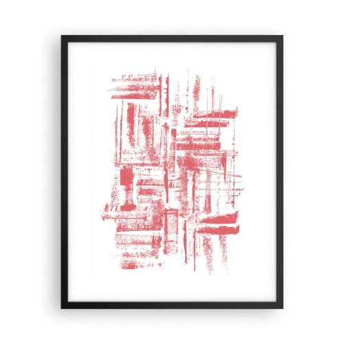 Póster en marco negro - Ciudad roja - 40x50 cm