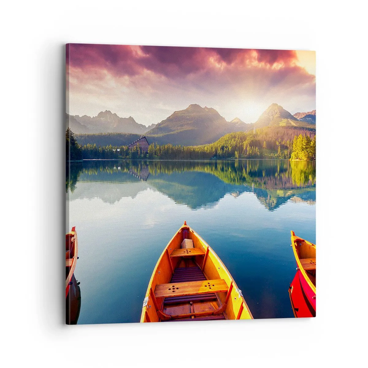 Cuadro sobre lienzo - Impresión de Imagen - Frente a la naturaleza - 70x70 cm