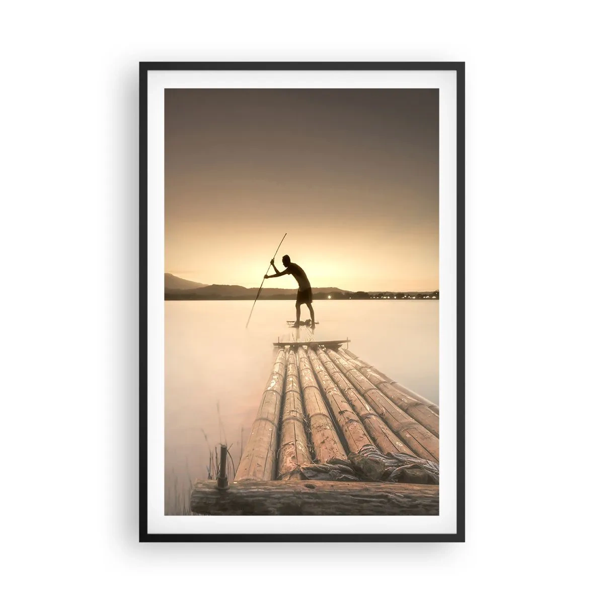 Póster en marco negro - Antes del descanso - 61x91 cm