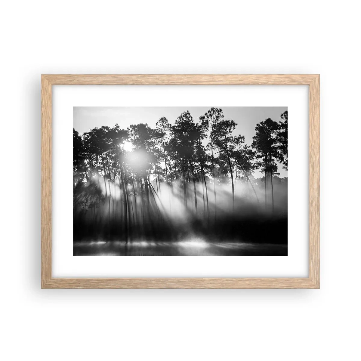 Póster en marco roble claro - Sol imparable - 40x30 cm