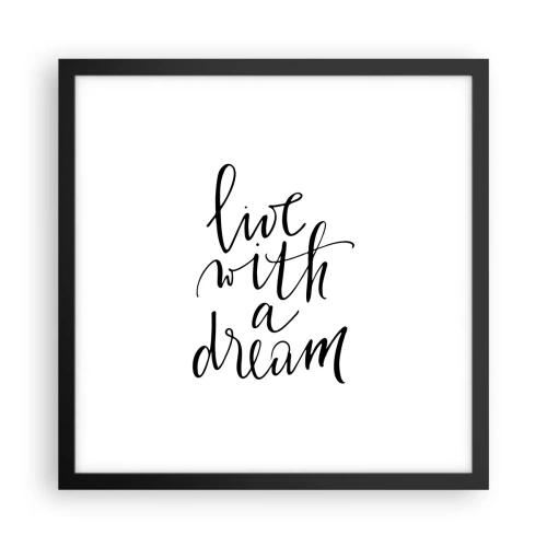 Póster en marco negro - Por supuesto - 40x40 cm