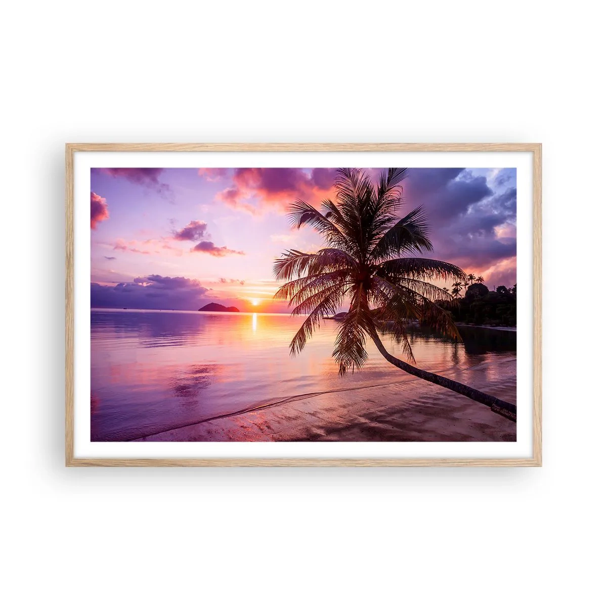 Póster en marco roble claro - Hermosura hasta el horizonte - 91x61 cm