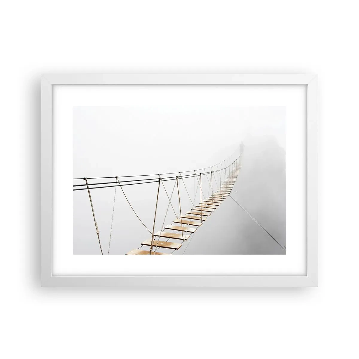 Póster en marco blanco - ¿Adónde le llevará? - 40x30 cm