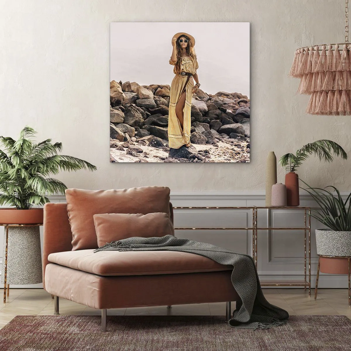 Cuadro sobre lienzo - Impresión de Imagen - La magia de las piedras - 50x50 cm