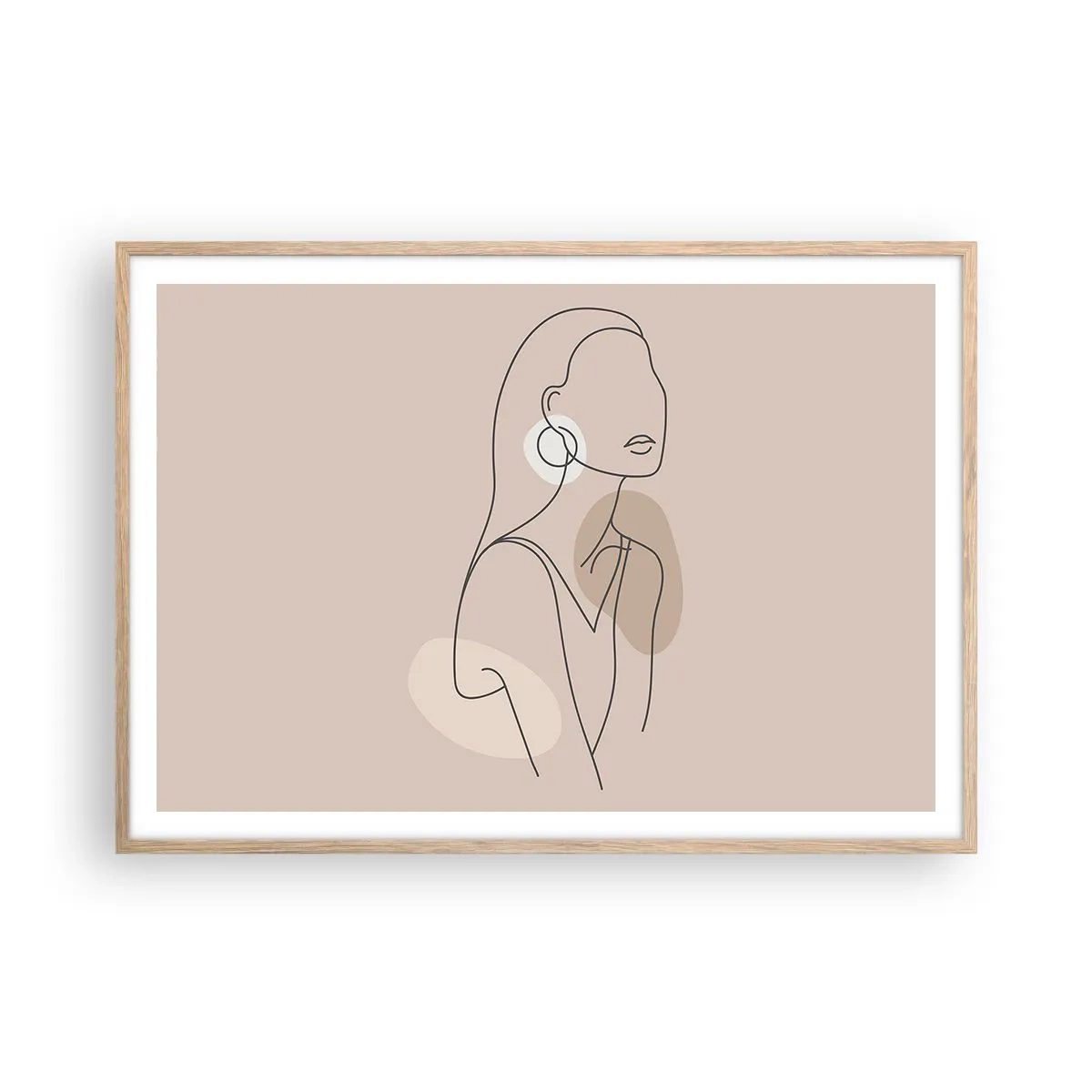 Póster en marco roble claro - Un icono de la inocencia - 100x70 cm