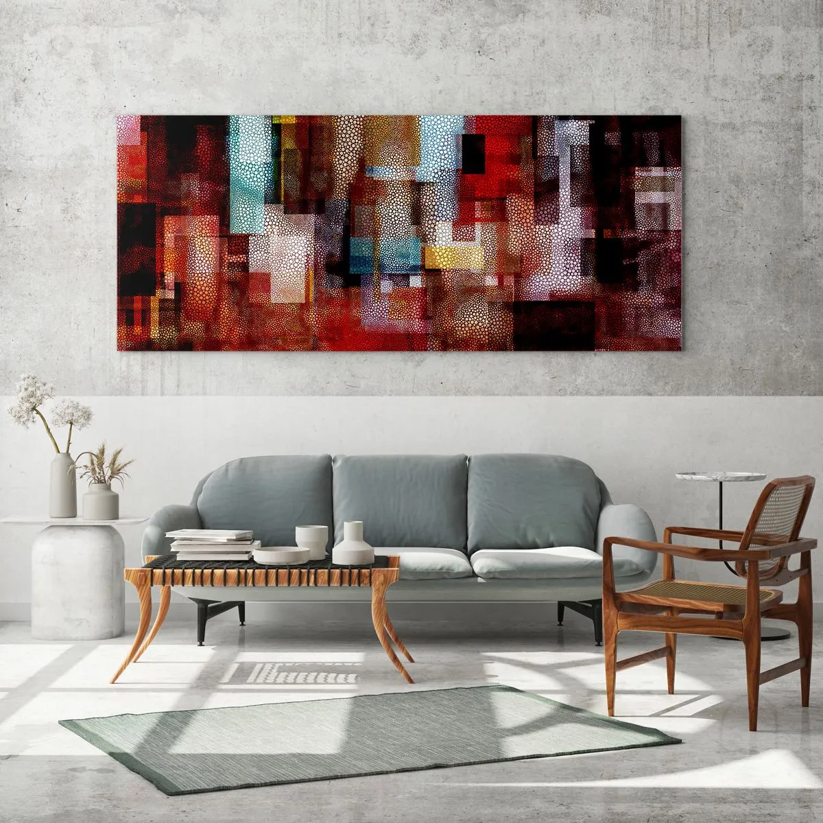 Cuadro sobre vidrio - Impresiones sobre Vidrio - Confusión y desconcierto - 100x40 cm