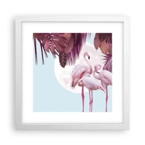 Póster en marco blanco - La grandeza de las aves - 30x30 cm