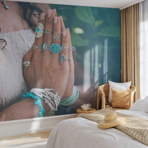 Fotomural Premium Sand - Conocimiento interior - Mujer, Joyas, bohemia - 250x175 cm
