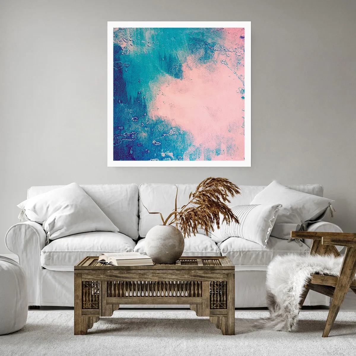 Póster - Abrazo azul - 40x40 cm