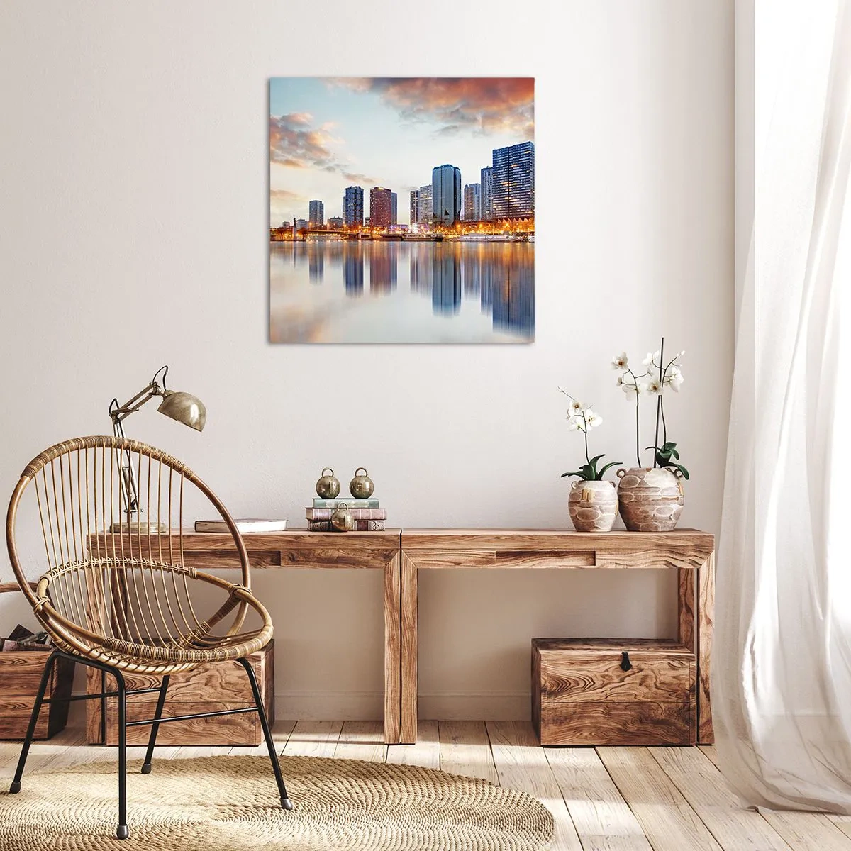 Cuadro sobre lienzo - Impresión de Imagen - La calma monumental de París - 40x40 cm