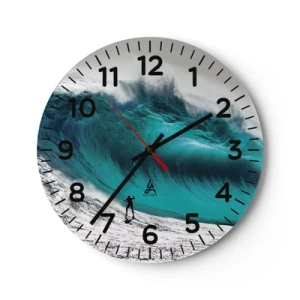 Reloj de pared - Reloj de vidrio - Reto aceptado - 30x30 cm