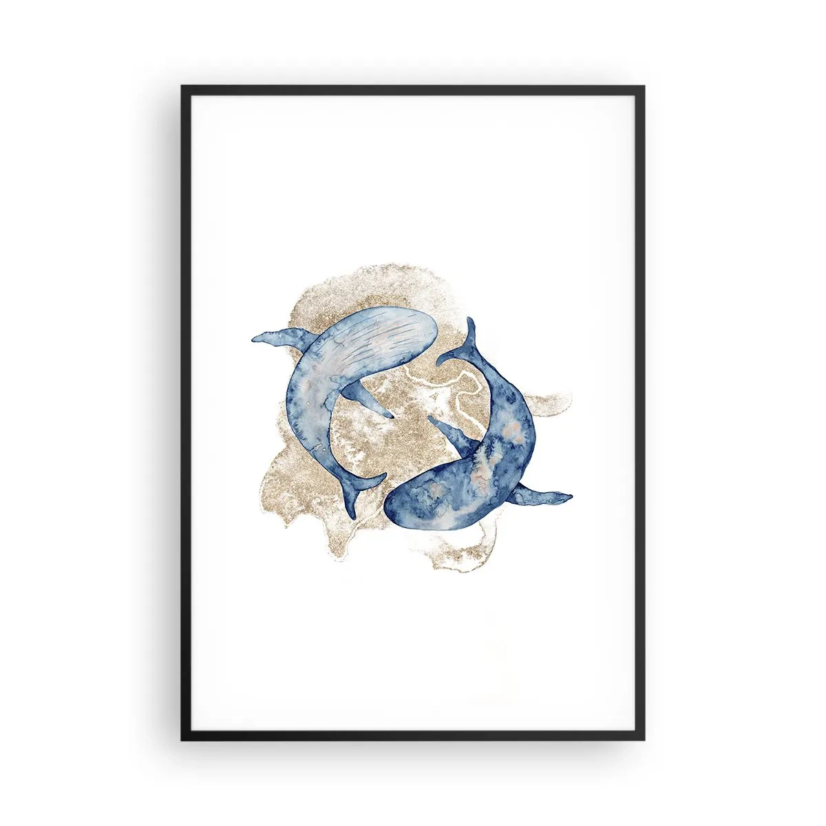 Póster en marco negro - ¿Amistad o amor? - 70x100 cm